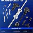 Orion Motor Tech 9-Way Slide Hammer Puller Set, Front Wheel Hub Bearing Remover & Rear Wheel Axle Hub Dent Shaft Puller Tool Kit