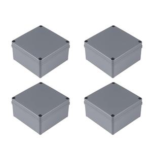 Junction Box 4 Pack - 6 x 6 x 3 inch IP66 Waterproof ABS Plastic Electrical Box Dustproof Project Enclosure for Outdoor Electrical Applications (150 x 150 x 80 mm)