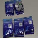 Label Maker Tape 12mm 0.47 White Replacement for Brother TZ TZe-231, Laminated Black on White Labels Refill Compatible with P Touch PT-D210 D220 H110 D200 D400 6 Pack