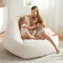 HUGHEAVEN Big Bean Bag Chairs for Adults,Giant Bean Bag Chair for Adults and Kids,Bean Bag Chairs for Teens,Comfy Fluffy Bean Bag Chair with Armrests,Bean Bag Sofa Lounge Floor Sofa for Reading