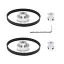 2 x 2Kit 2GT Synchronous Wheel 20&40 Teeth 5mm Bore Aluminum Timing Pulley with 2pcs Length 200mm Width 6mm Belt (20-40T-5B-6)