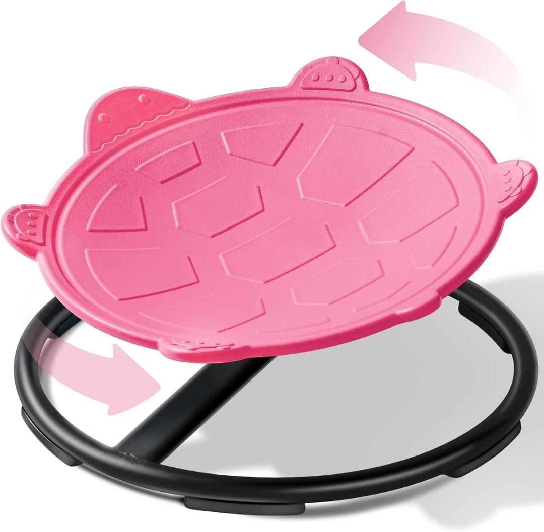 Turtle Spinning Chair for Autistic Kids Sensory Spinning Toy, Spin Chair for Kids Autism, Sensory Swivel Seat for Balance, Coordination, Focus & ADHD Support, Autism Sensory Products (Pink)