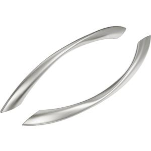 goldenwarm 10 Pack 6-1/4 Inch Brushed Nickel Cabinet Pulls Arch Twisted Silver Drawer Handle, 160mm Hole Center, Zinc Alloy Dresser Handles for Cabinet Cupboard Bathroom