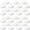 72 Pack 2-Inch Floating Candles - Perfect for Weddings and Events - White