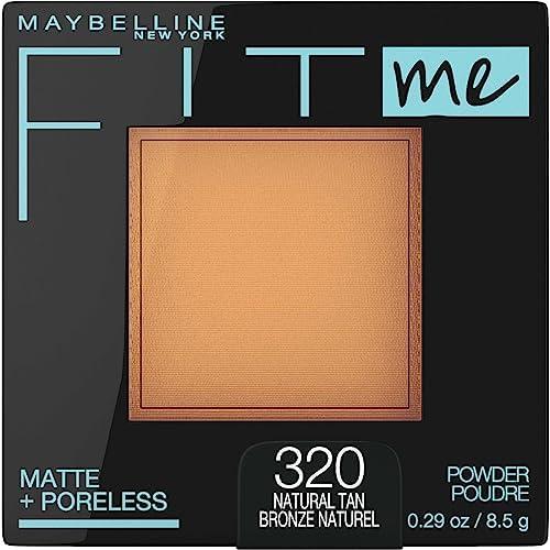 Maybelline Fit Me Matte + Poreless Pressed Face Powder Makeup & Setting Powder, Natural Tan, 1 Count