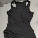 MOEENCN Sexy Bodycon Tank Dress for Women Summer Sleeveless Ribbed V Neck Basic Club Maxi Dresses Black S