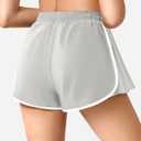 YEOREO Flowy Gym Workout Shorts with Pockets for Women 2 in 1 Athletic Running Yoga Mini Skorts Skylari Summer Tennis Shorts (Gray, L)