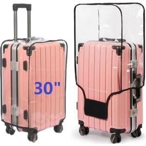 FABUWAY PVC Suitcase Cover - Clear, Transparent, Waterproof & Dustproof - 30"