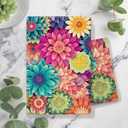 Vibrant Floral Kitchen Towels - Colorful Flowers Dish Towels for Kitchen, Floral Hand Towels for Bathroom, Colorful Bathroom Kitchen Decor, 16x24 Inch, Small