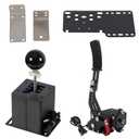 PC USB Simulator Shifter 64 Bit Handbrake with Clamp Compatible with G29 G27 G25 G920 T300RS/GT Steering Wheel Sequential H Gear Shifter Compatible with ATS ETS Dust WRC Sim Racing Games 6+R Black