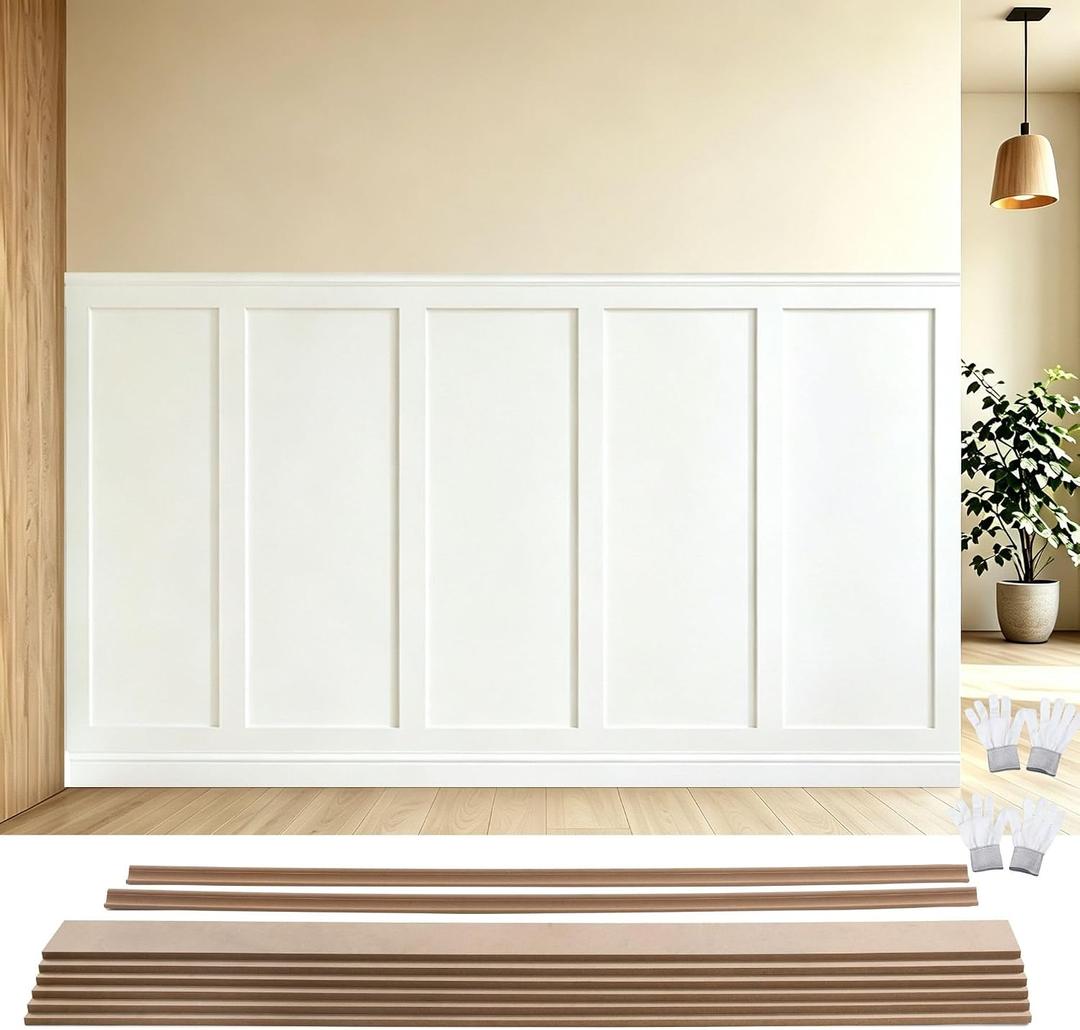 189x54 in Premade Board and Batten Wainscoting Kit