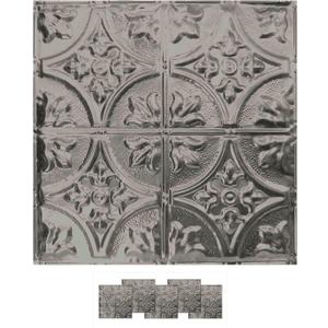 American Tin Ceilings [5-Pack Kit] Nail-Up Metal Tiles in Pattern #2 Nail-Up and Color Unfinished. 24" x 24" [20 sq ft] Genuine Tin | Made in The USA | Model: n-p02-raw