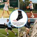 GAOUREL Plantar Fasciitis Relief & Ankle Brace - Adjustable Compression Sleeve for Heel Pain, Sports Injury, Tendinitis with Secure Arch Support - For Men & Women (Black, M)