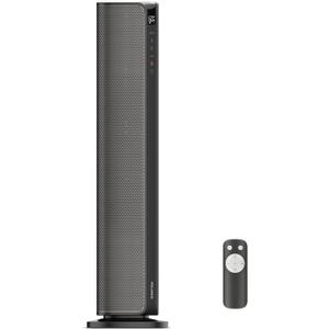 PELONIS 30'' Ceramic Tower Space Heater with Adjustable Thermostat for Large Room, 4 Heat Settings, ECO Mode, Remote Control & 24H Timer, Overheat Protection, Oscillating Tower Heaters for Indoor Use (Black)