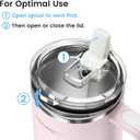 For Travel & Gym  Never Drink from a Moldy Lid Again: 30oz Hygienic Tumbler, 100% Leakproof Lid & Removable Foldable Spout. Reinforced Base, Fits Cup Holders- Pink Sand