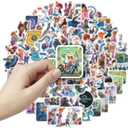 55 Pcs Anime Theme Stickers, Animals Cute Stickers, Movie Sticker Decorative Items Suitable for Tablets, Water Bottles, Refrigerators, Guitars, Scooters, Suitcases, and More.