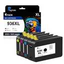 936 XL High Yield Ink Cartridges (4-Pack) Compatible for HP 936e XL | Works with: OfficeJet Pro 9110b, 9120b, 9130b OfficeJet Pro Wide Format 9720/9730 | Eligible for Instant Ink (4P BK/C/M/Y)