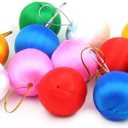12PCS/24PCS Colorful Satin Silk Yarn Balls 1.18/1.57/1.96/2.36Inch Christmas Ball Ornaments for Christmas Tree Hanging Decoration Holiday Wedding Party Supplies (4cm/6color/12pcs)