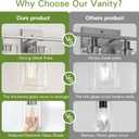 5 Light Bathroom Vanity Light - Brush Nickel Bathroom Light Fixtures Square Design & UL Certification, 31 Inch Long Light Fixtures Over Mirror for Bedroom & Restroom