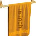 Gold Towel Bar, KLJKPA Towel Bar for Bathroom Wall 16 Inch, Stainless Steel Heavy Duty Single Towel Rod Holder