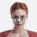 Masquerade MaskSteel Half Mask Women's Costume Half Face Halloween Party Prom Metal Hallowmas Gifts Accessories