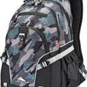 High Sierra Loop Backpack, Travel, or Work Bookbag with tablet sleeve, One Size, Graffiti/Black/Ash