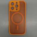 TOCOL Magnetic for iPhone 16 Pro Case, Upgraded Full Camera Protection, Compatible with Magsafe, Drop Protection, Translucent Matte Back for iPhone 16 Pro 6.3 inch (Orange)