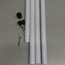 Abiglifty Sliding Door Security Bar, 17-50 Inch Adjustable Heavy Duty Sliding Glass Door Security bar with Rubber Tips for Windows, Home, Apartment & Travel (White)