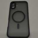 TOCOL for iPhone 16 Plus Case, Compatible with MagSafe, Full Camera Protection Shockproof Military-Grade Magnetic Translucent Matte Back Bumper Phone 16 Plus Cover 6.7-inchBlack