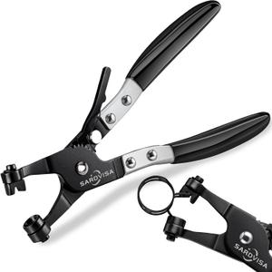 Hose Clamp Pliers, Heavy Duty Hose Clamp Tool with Locking Gear  Black Non-Slip Handle, Professional Automotive Repair Tool for the Removal & Installation of Ring-Type and Spring Band Clamps