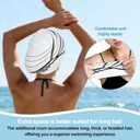 Extra Large Silicone Swim Cap for Long Hair - Odor-Free with 3D Ear Protection, Non-Slip Ultimate Fit for Women & Men Adults
