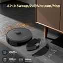 Self-Emptying Robot Vacuum and Mop, 6000Pa Powerful Suction, 90-Day Hands-Free,LiDAR Navigation, Smart Mapping, App & Alexa Control, Robotic Vacuum for Pet Hair, Carpets and Hard Floors
