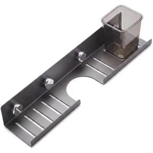 Vertical faucet storage rack, gun‑gray, 19.69" / 50 cm