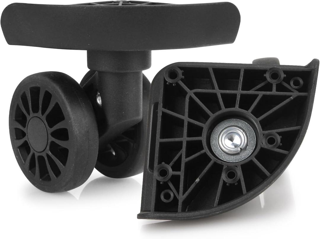 Replacement Suitcase Wheels Plastic for DIY Repair, 360 Swivel Wheel Replacement Luggage Travel Casters, Black Spinner Suitcase Caster for Luggage, V206