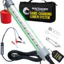 MacDaddy Smart Multi-Mode Submersible Green LED Underwater Fishing Light, 12"