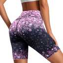 Yoga Shorts High Waisted Biker Shorts for Womens Athletic Running Workout (Black, XXL)