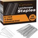 200 Pack Landscape Staples,6 Inch Garden Stakes,11 Gauge Galvanized Steel Garden Staples,Heavy Duty Yard Stakes,Fence Stakes for Securing Irrigation Tubing,Weed Barrier Fabric,Ground Cover
