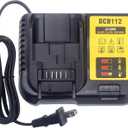 DCB112 Rapid Charger Compatible with de-Walt 12V-20V MAX Lithium Battery Charger