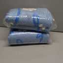 2 x Blue Floral Bath Mats for Bathroom Blue and White Flower Daisy Vintage Rug for Room Decor (Blue, 31" x 20")