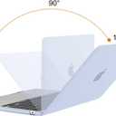 MOSISO Compatible with MacBook Air 13 inch Case M5 2026 M4 2025 M3 M2 2024-2022 A3449 A3240 A3113 A2681, Hard Shell&Keyboard Cover&Screen Film&Type C for MacBook Air 13.6 inch Case, Pastel Blue