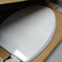 Mayfair Cassel Slow Close Toilet Seat, Easy Clean, Non Slip Premium Wood Seat, Easy Install, Made in USA, Elongated, White