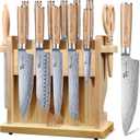 SYOKAMI 2026 Upgrade Knife Set 14 Japanese Style Kitchen Knife Set with Torii-Style Magnetic Block, Razor-Sharp High Carbon Stainless Steel Knives Set for Kitchen with Anti-Slip Handle, Gift for Mom