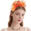 Kgromfy Fascinators for Women Tea Party Hats Derby Hat Wedding Headwear Cocktail Fancy Dress Party Headband