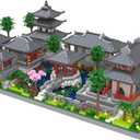 Architecture Chinese Style of Suzhou Garden, Set 2 Center of Courtyard, Micro Block, Classical Famous Building Block Set, Asian Cultures,3888 PCS for Adults and Teens