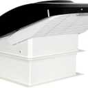 RV Roof Vent Fan with Rain Shield, 12V DC 14" Super Quiet Reliable Manual RV Roof Fan, 3-Speed, Reversible, 14in