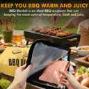 BBQ Blanket for Resting Meat, 18in Insulated Meat Resting Bag, Heavy Duty & Wide Mouth, Reusable Grilling Accessories for Large Brisket/Beef/Steaks/Chicken/Turkey