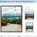 13x16 Picture Frame Deep Brown for Wall Hanging, Wood 13 x 16 Frame Photo Frame for Wall Horizontally or Vertically, Deep Brown, 1 Pack