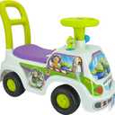 Kiddieland Buzz Lightyear Ride-On Foot-to-Floor Push Handle Toy with Lights & Sounds, Interactive Dashboard, Ages 1236 Months, Batteries Included