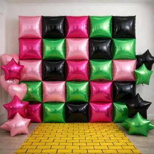 Wicked Birthday Decorations Balloon, 36PCS Double Sided Color Square Foil Pink and Green Balloons Arch Kits, Wizard of Oz Decorations Balloon Tunnel for Movie Witch Theme Halloween Party