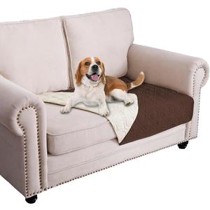 Ameritex Waterproof Dog Bed Cover Pet Blanket for Furniture Bed Couch Sofa Reversible (30x53 Inch (Pack of 1), Chocolate+beige)